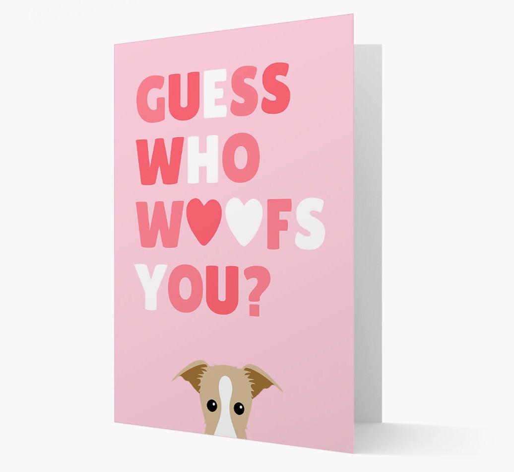 'Guess Who Woofs You?' Card with your {breedFullName} Icon