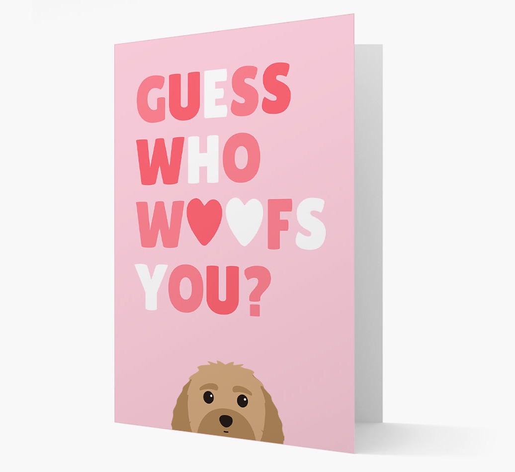 'Guess Who Woofs You?' Card with your {breedFullName} Icon