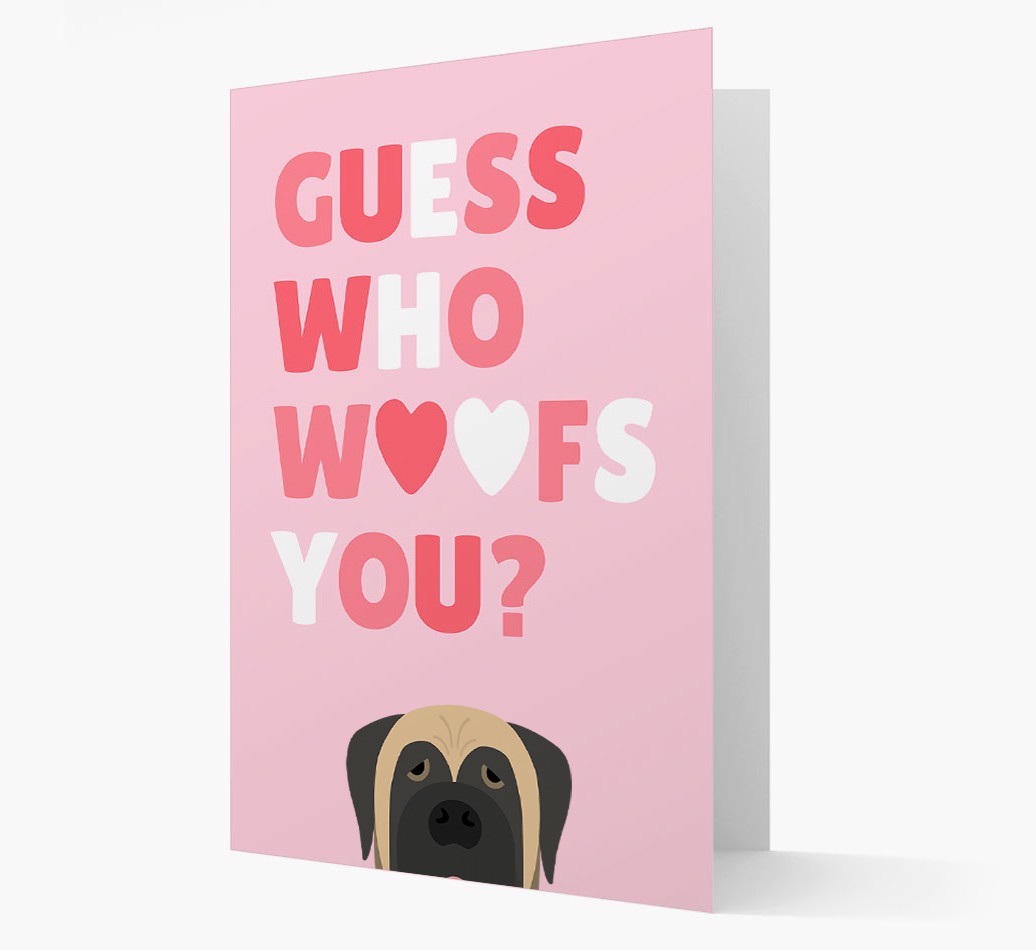 'Guess Who Woofs You?' Card with your {breedFullName} Icon