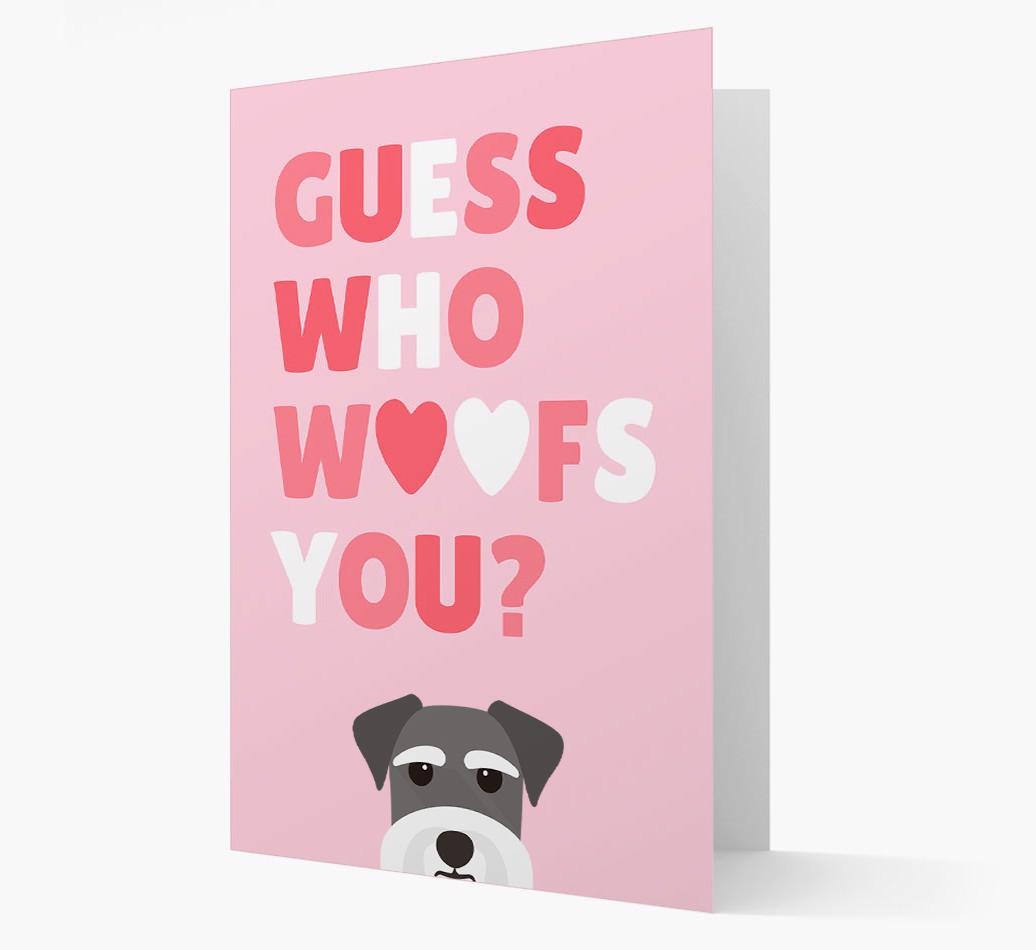 'Guess Who Woofs You?' Card with your {breedFullName} Icon