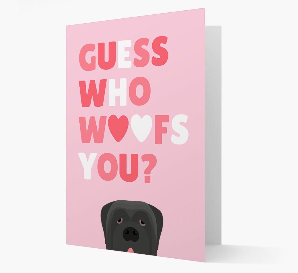 'Guess Who Woofs You?' Card with your {breedFullName} Icon