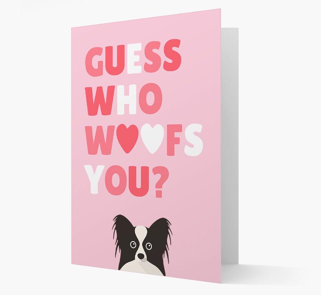 'Guess Who Woofs You?' Card with your {breedFullName} Icon