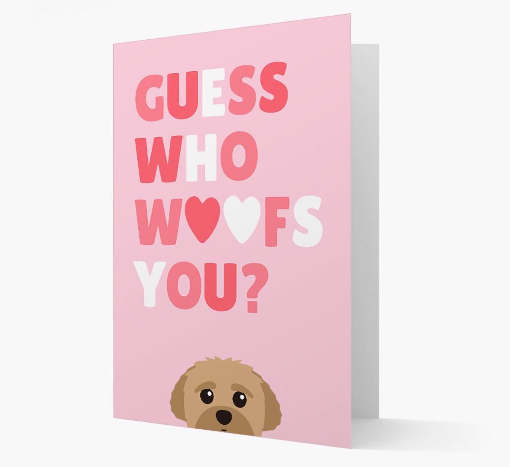 'Guess Who Woofs You?' Card with your {breedFullName} Icon