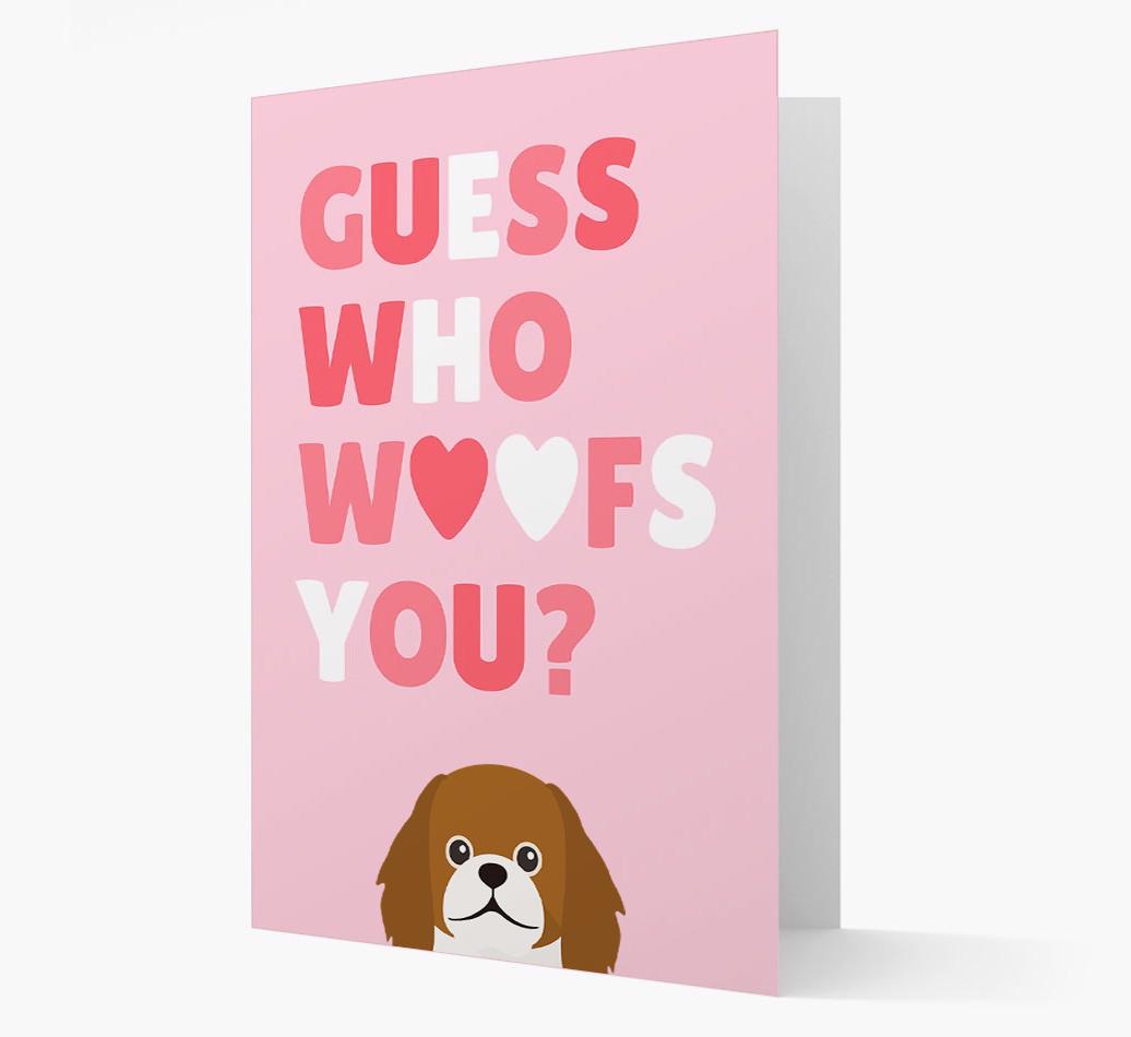 'Guess Who Woofs You?' Card with your {breedFullName} Icon