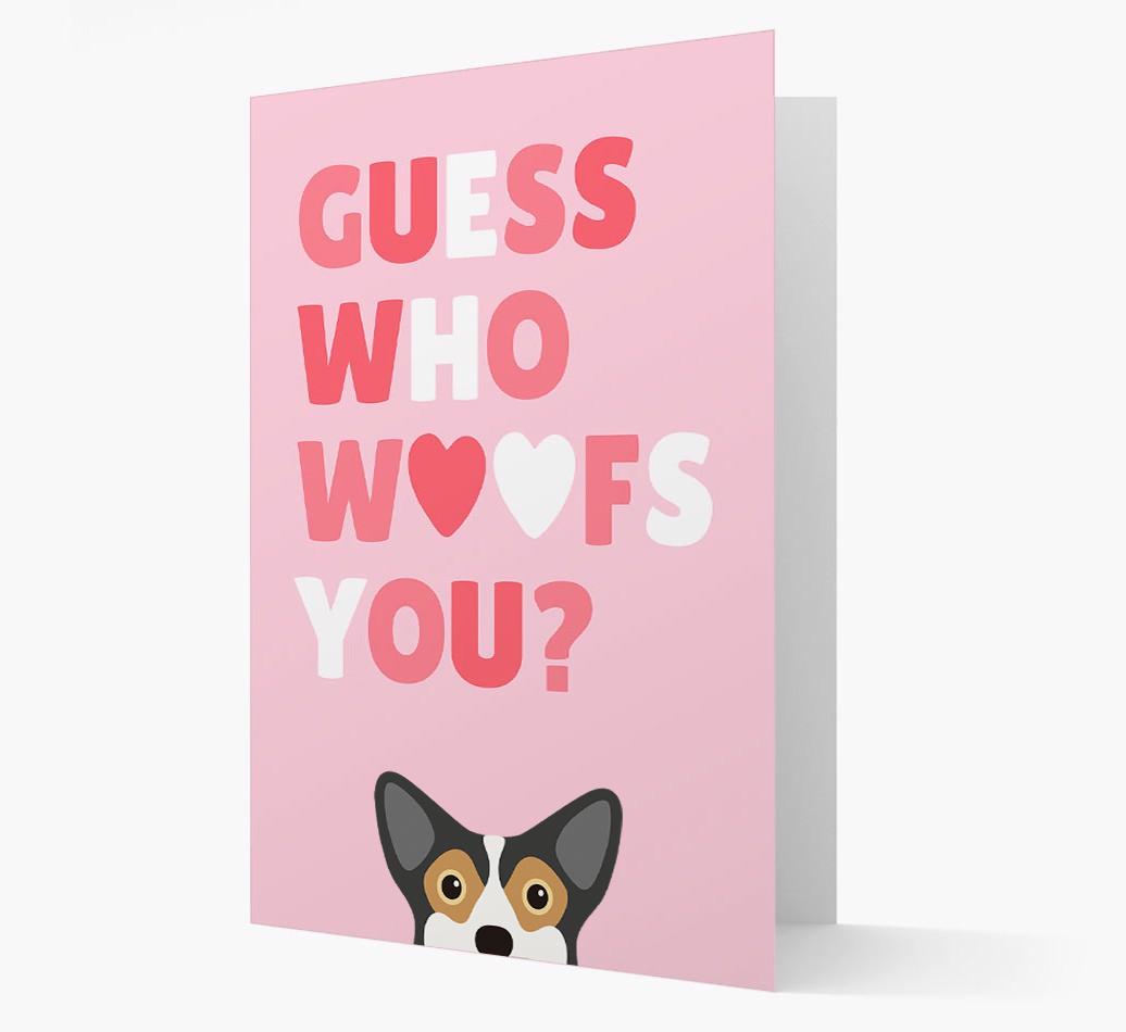 'Guess Who Woofs You?' Card with your {breedFullName} Icon