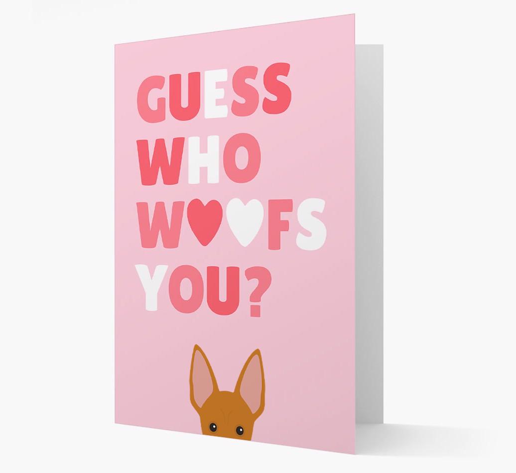'Guess Who Woofs You?' Card with your {breedFullName} Icon