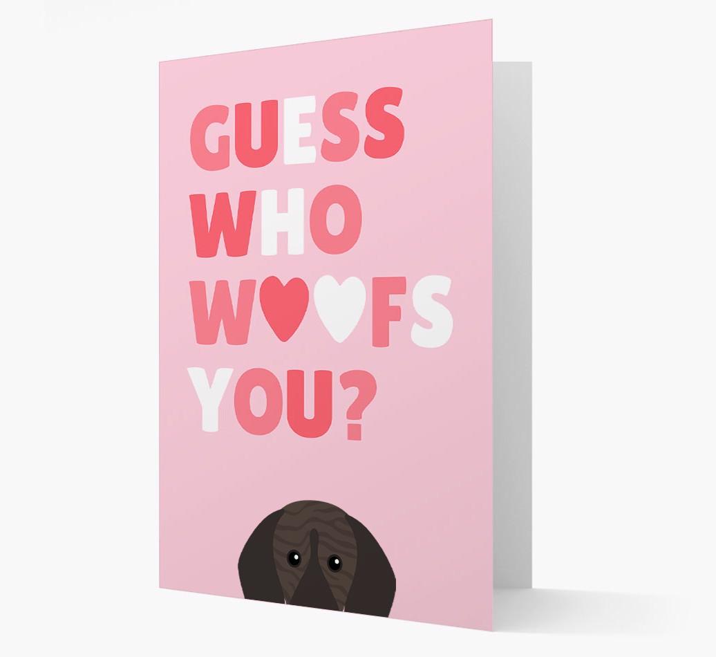 'Guess Who Woofs You?' Card with your {breedFullName} Icon
