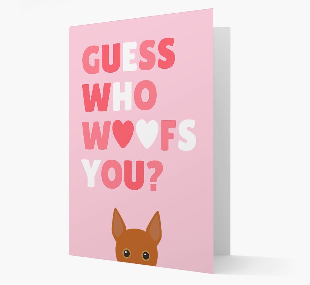 'Guess Who Woofs You?' Card with your {breedFullName} Icon
