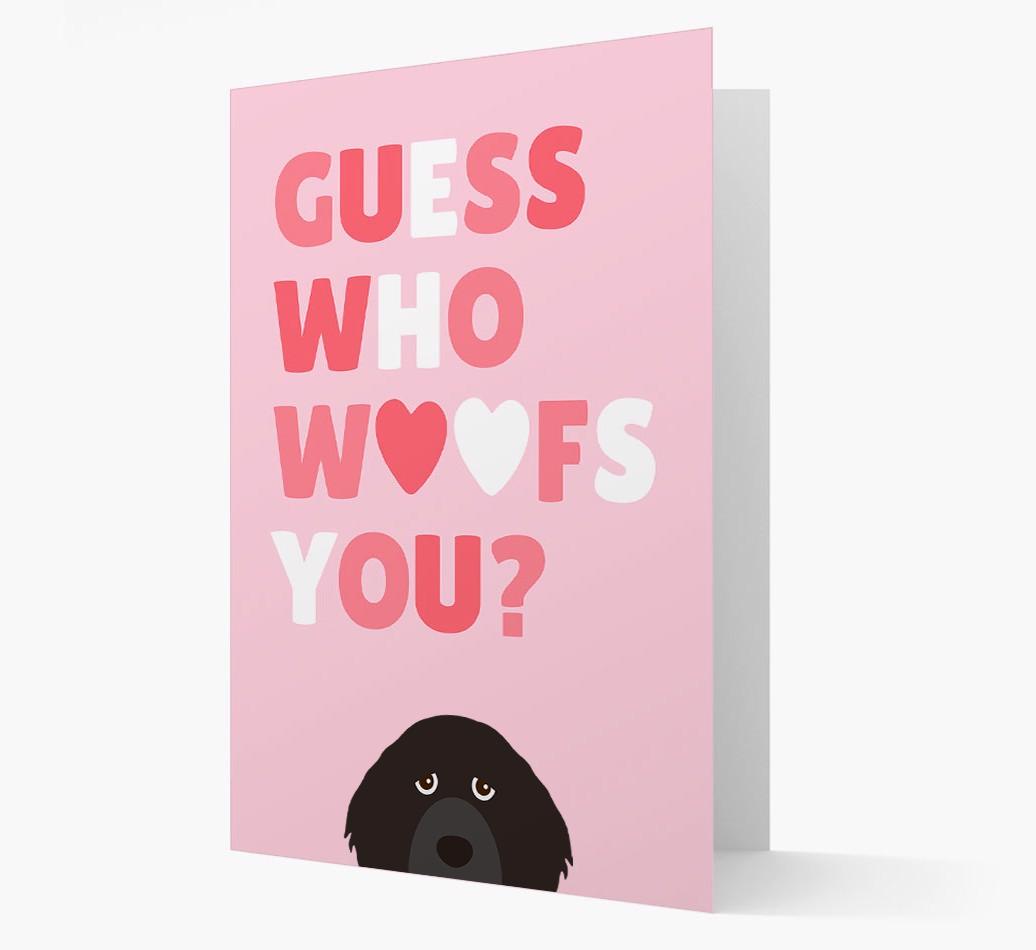 'Guess Who Woofs You?' Card with your {breedFullName} Icon