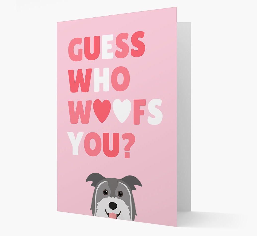 'Guess Who Woofs You?' Card with your {breedFullName} Icon