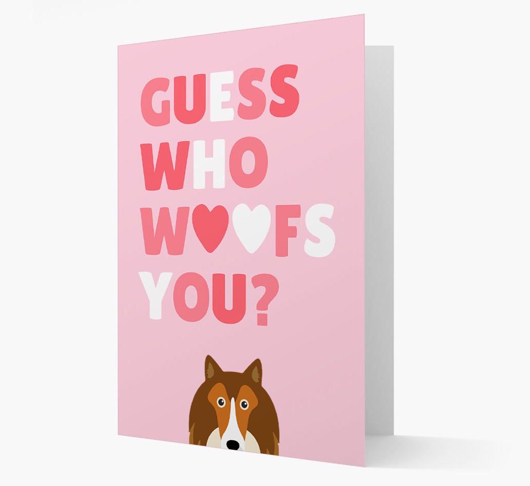 'Guess Who Woofs You?' Card with your {breedFullName} Icon