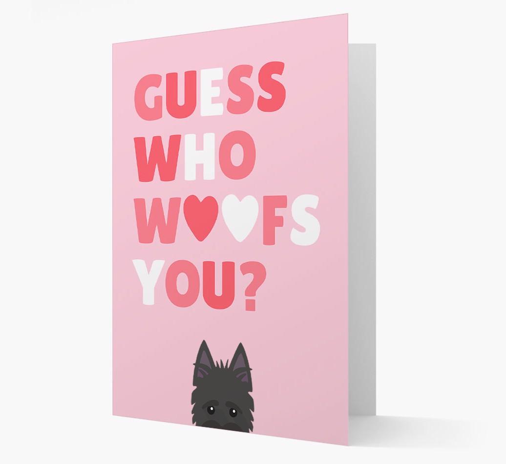 'Guess Who Woofs You?' Card with your {breedFullName} Icon