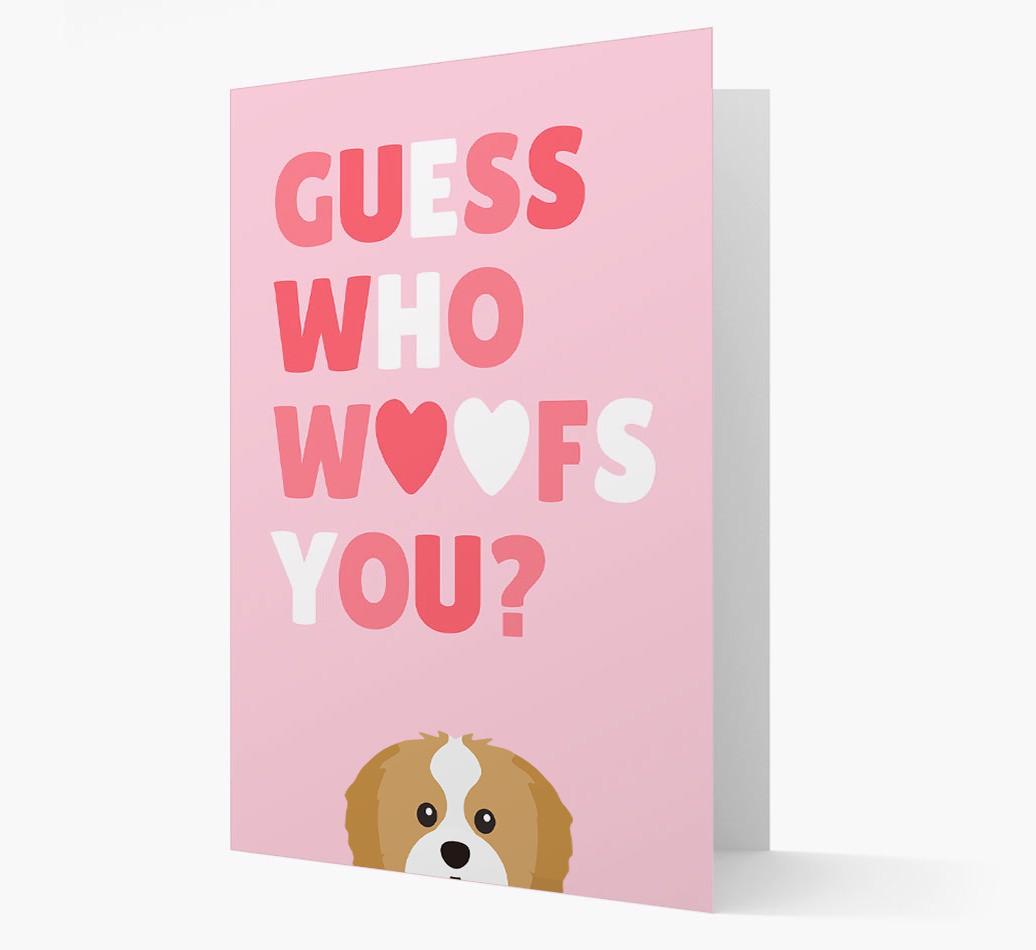 'Guess Who Woofs You?' Card with your {breedFullName} Icon