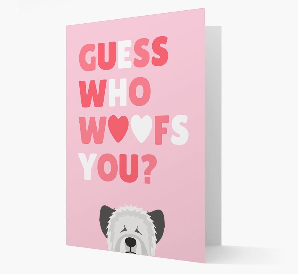 'Guess Who Woofs You?' Card with your {breedFullName} Icon