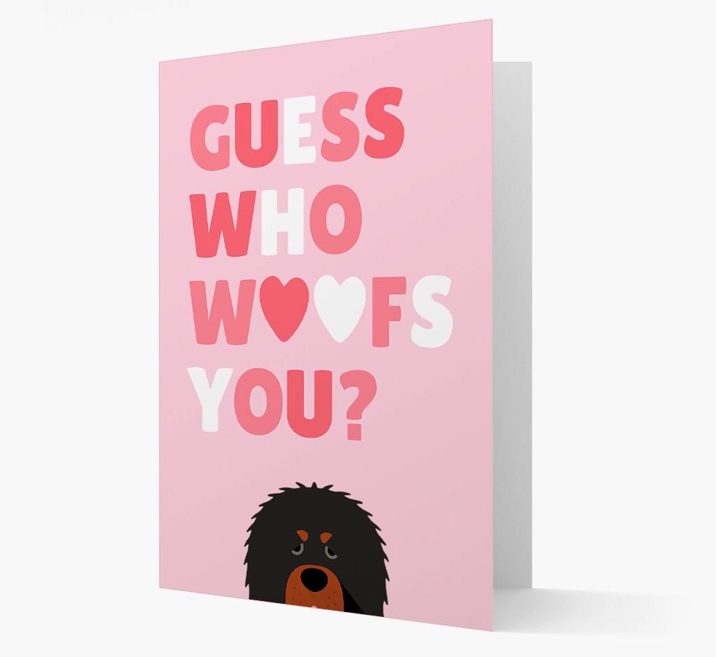 'Guess Who Woofs You?' Card with your {breedFullName} Icon