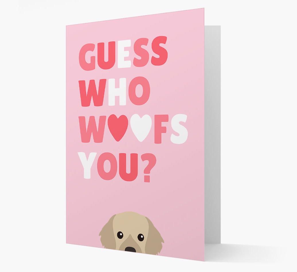 'Guess Who Woofs You?' Card with your {breedFullName} Icon
