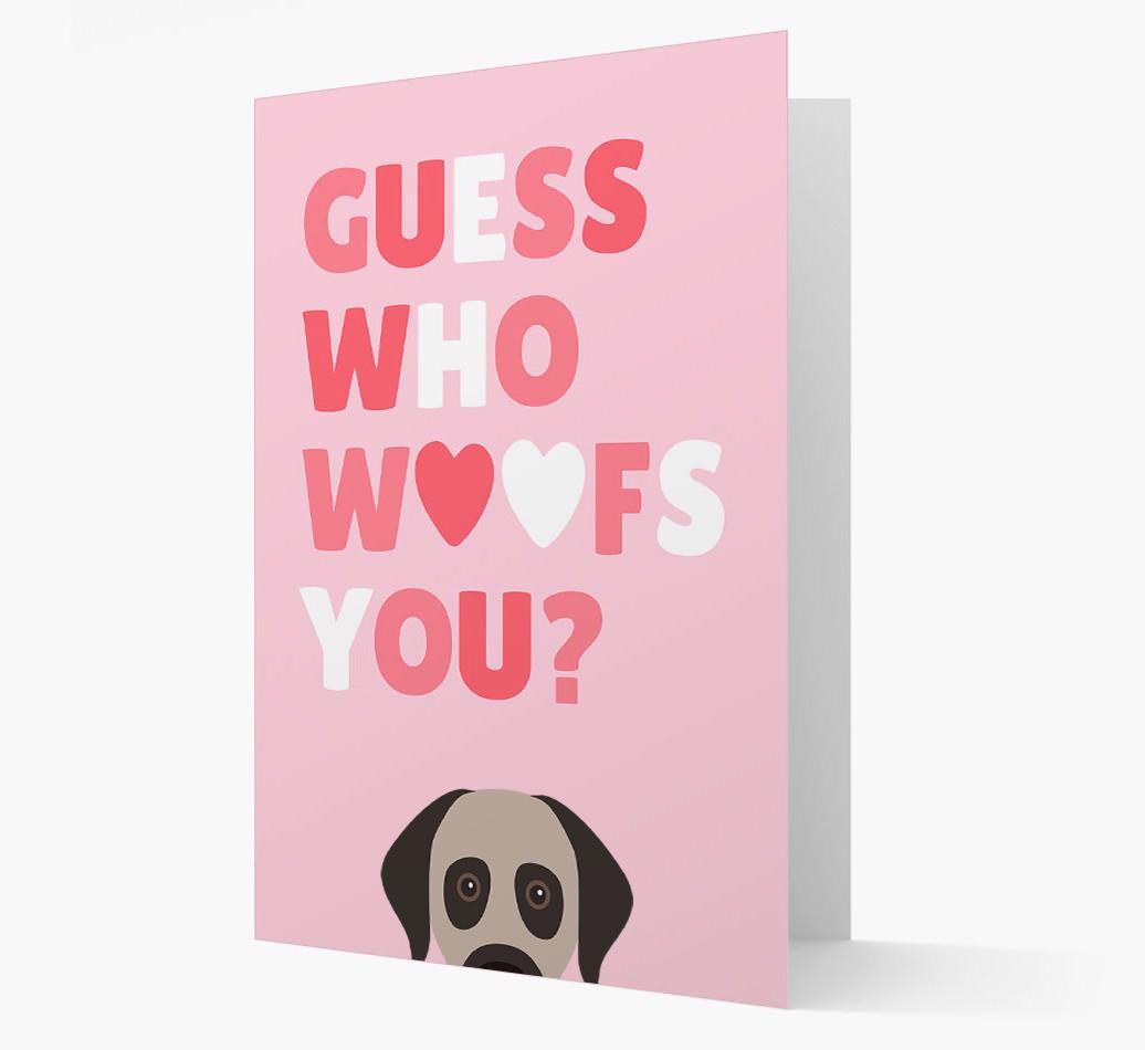'Guess Who Woofs You?' Card with your {breedFullName} Icon