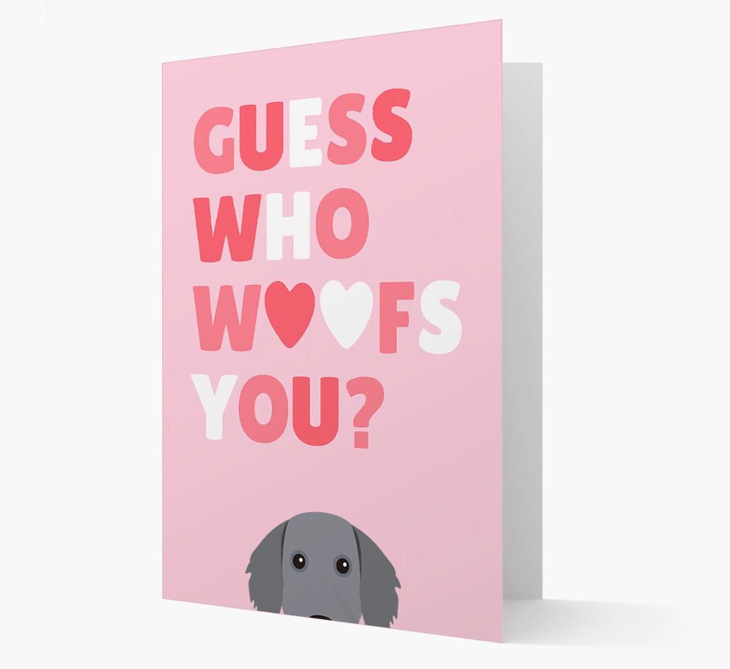 'Guess Who Woofs You?' Card with your {breedFullName} Icon