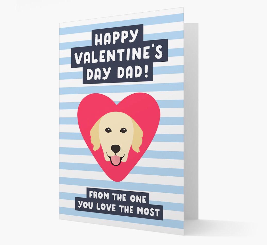 'Happy Valentine's Day Dad' Card with your {breedFullName} Icon
