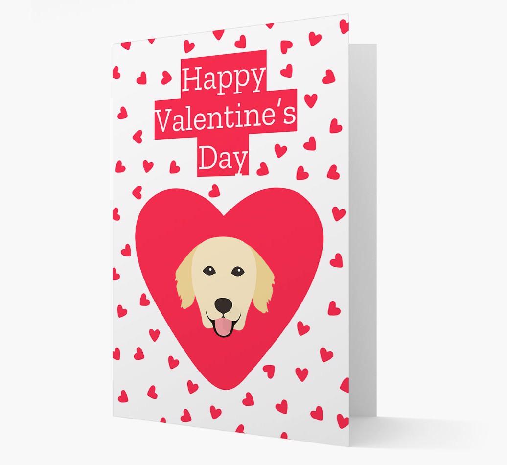 'Happy Valentine's Day' Card with your {breedFullName} Icon