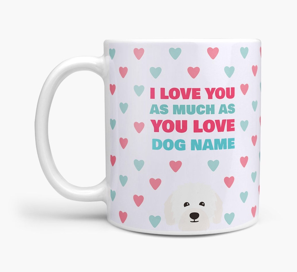 Personalised {breedFullName} 'I Love You As Much As You Love {dogsName}' Mug