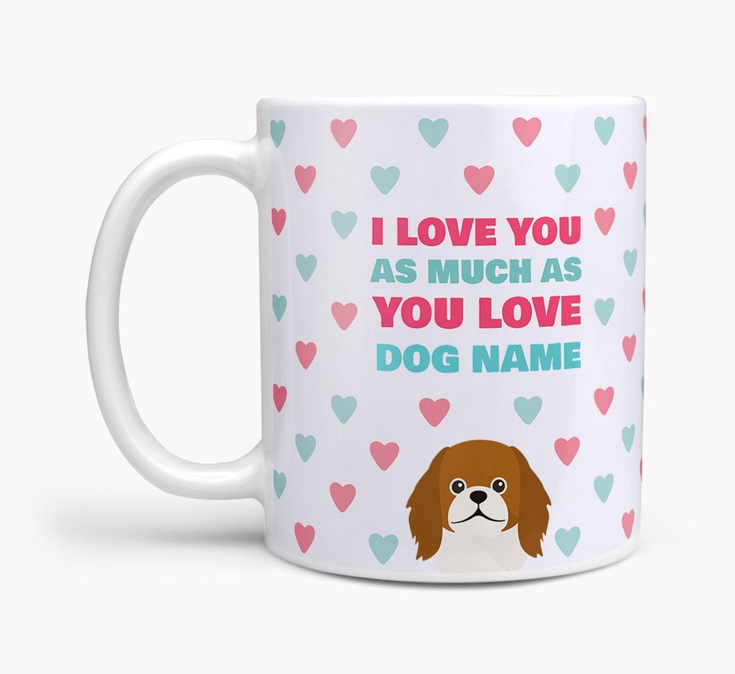 Personalised {breedFullName} 'I Love You As Much As You Love {dogsName}' Mug