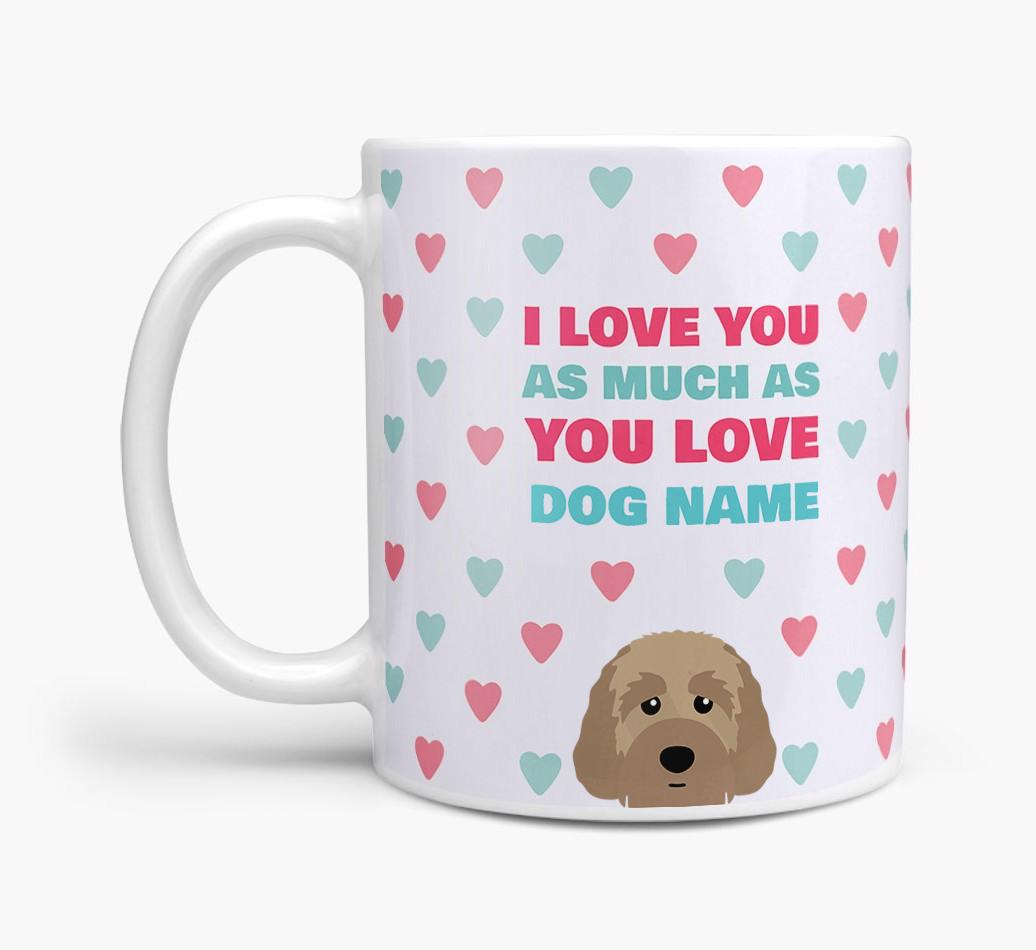 Personalised {breedFullName} 'I Love You As Much As You Love {dogsName}' Mug