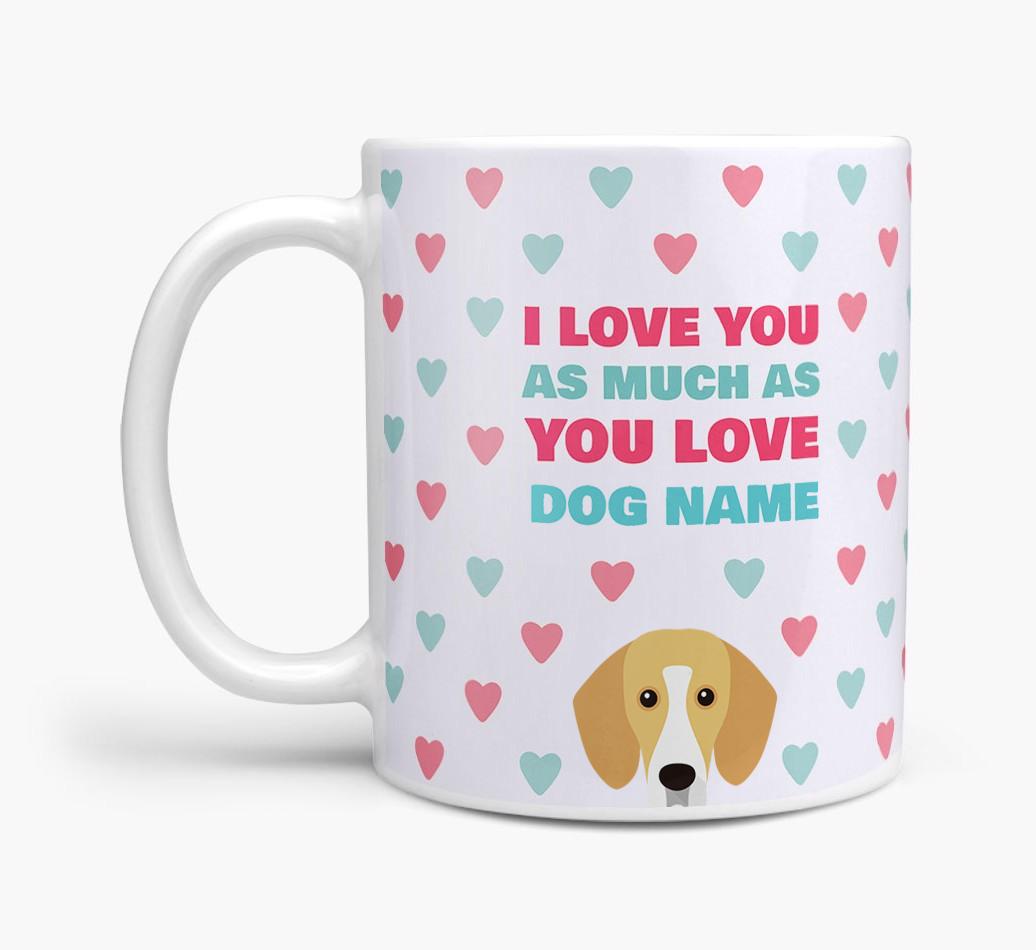 Personalised {breedFullName} 'I Love You As Much As You Love {dogsName}' Mug