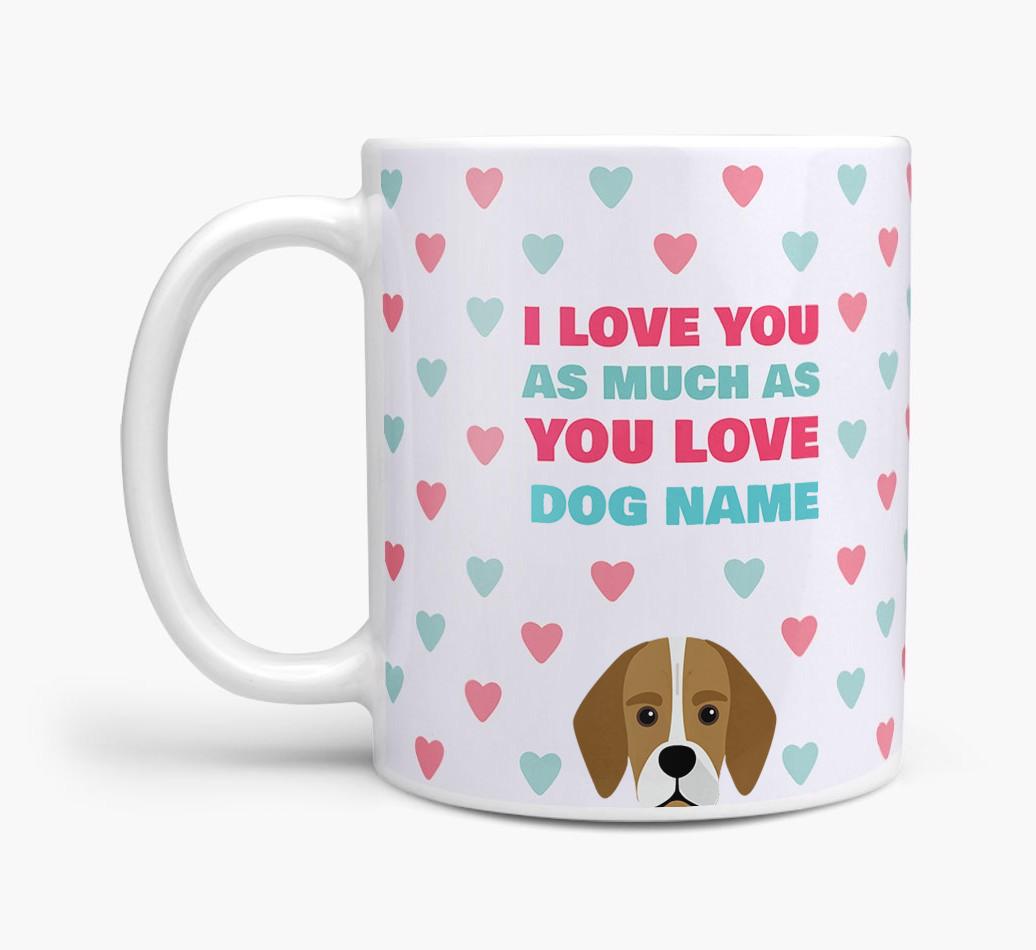 Personalised {breedFullName} 'I Love You As Much As You Love {dogsName}' Mug