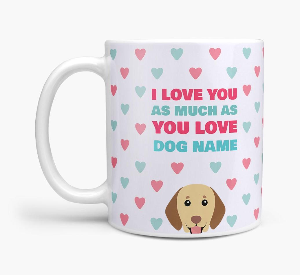 Personalised {breedFullName} 'I Love You As Much As You Love {dogsName}' Mug