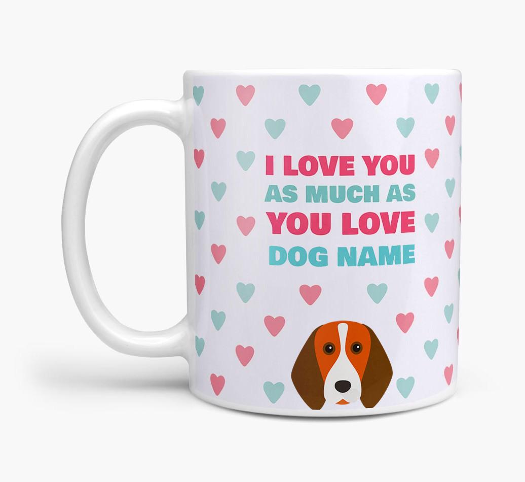 Personalised {breedFullName} 'I Love You As Much As You Love {dogsName}' Mug