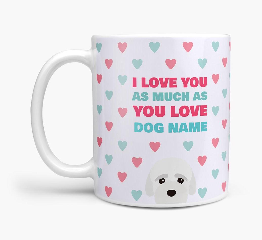 Personalised {breedFullName} 'I Love You As Much As You Love {dogsName}' Mug