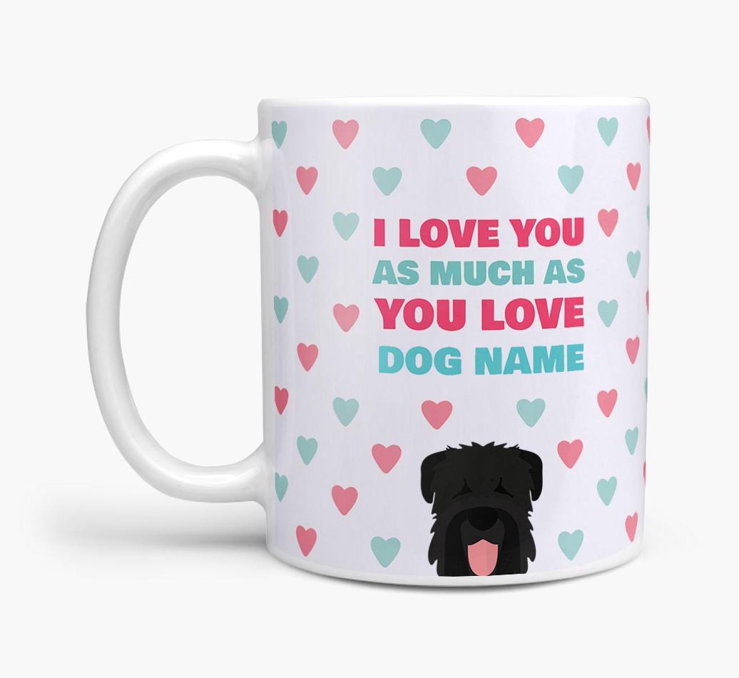 Personalised {breedFullName} 'I Love You As Much As You Love {dogsName}' Mug