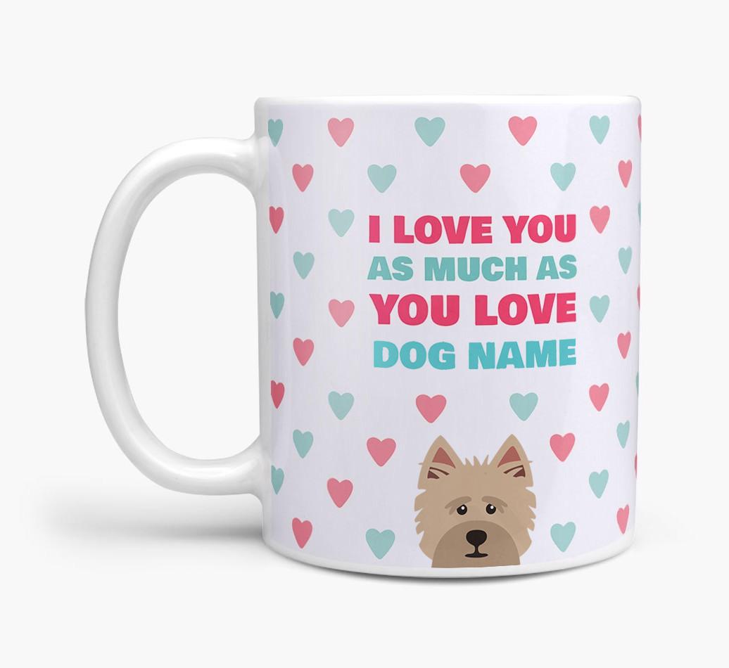 Personalised {breedFullName} 'I Love You As Much As You Love {dogsName}' Mug