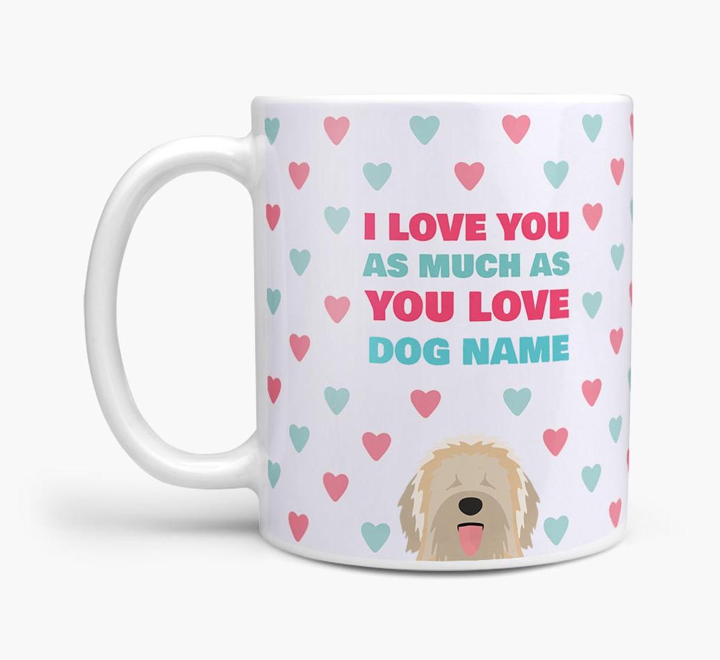 Personalised {breedFullName} 'I Love You As Much As You Love {dogsName}' Mug