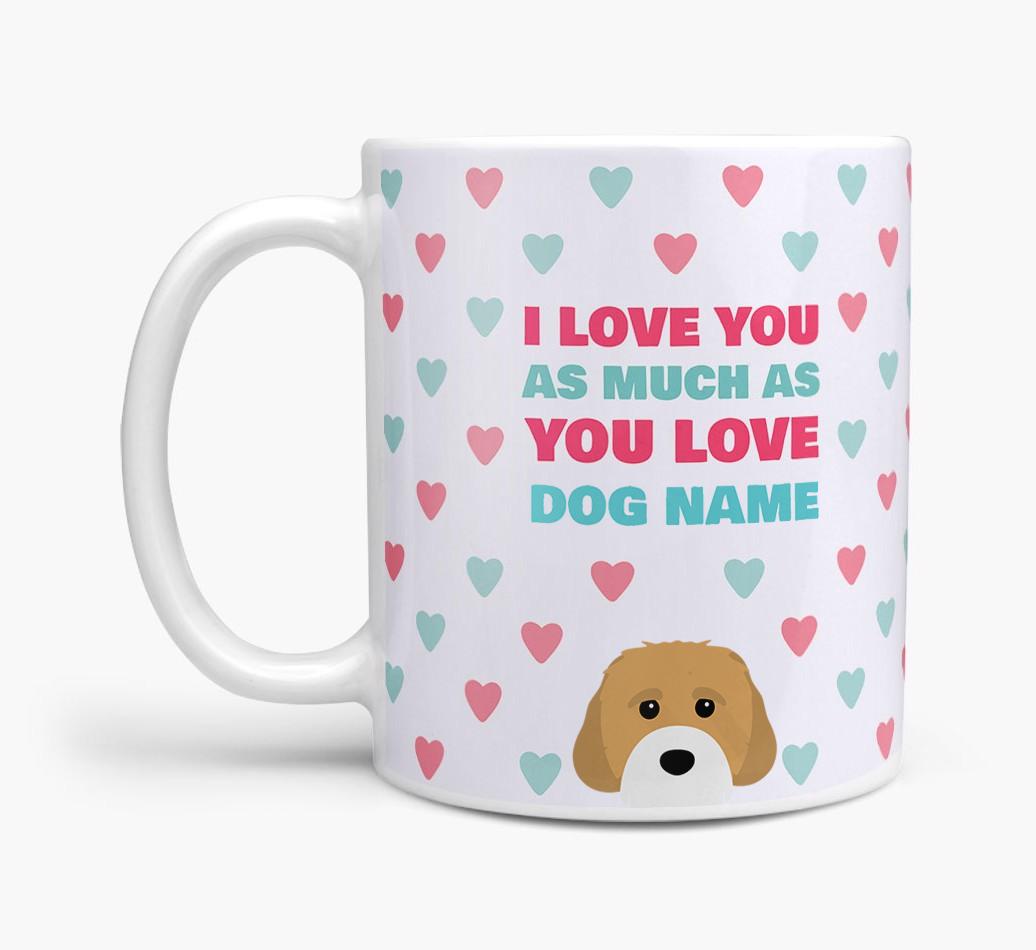 Personalised {breedFullName} 'I Love You As Much As You Love {dogsName}' Mug