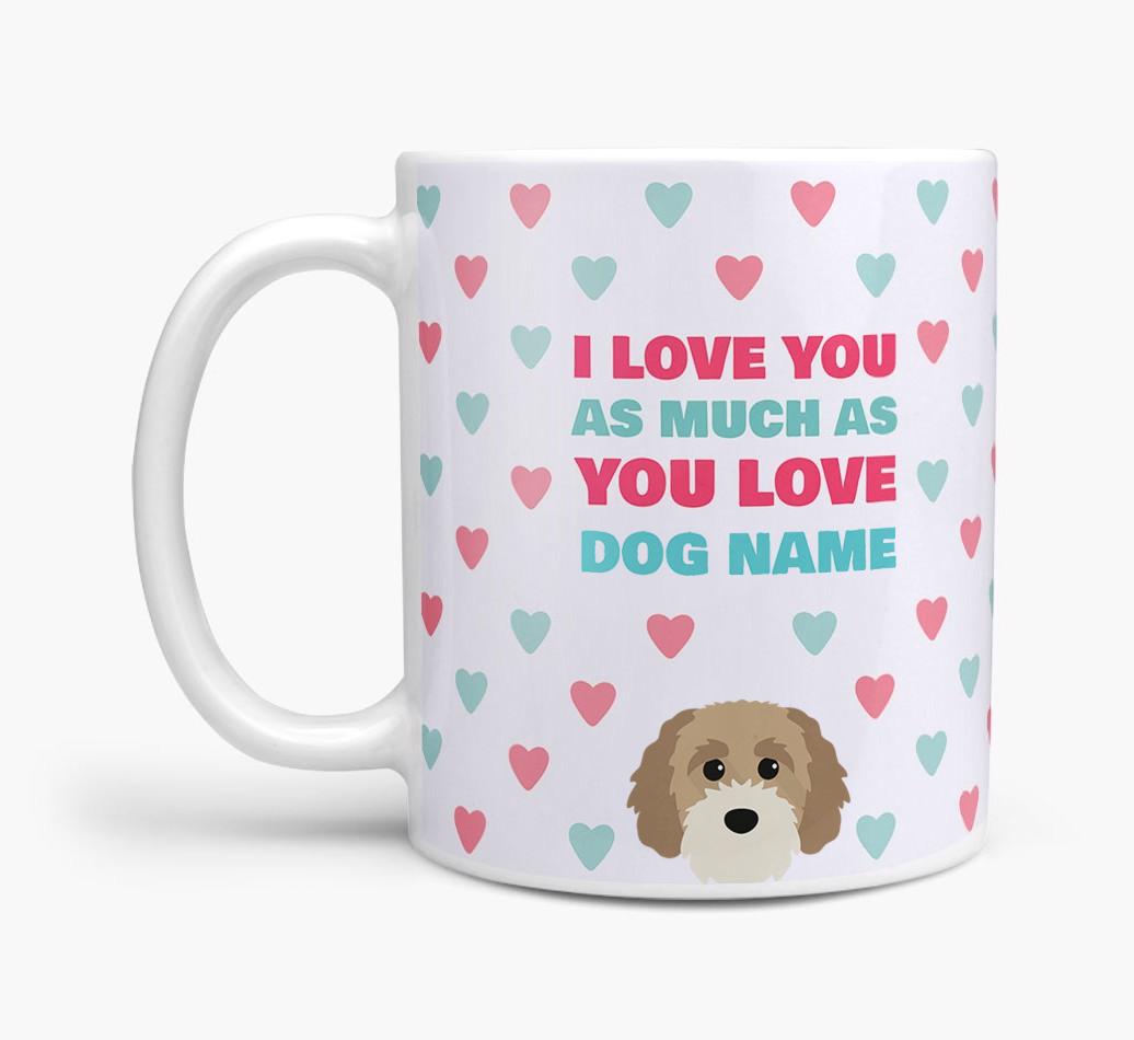 Personalised {breedFullName} 'I Love You As Much As You Love {dogsName}' Mug