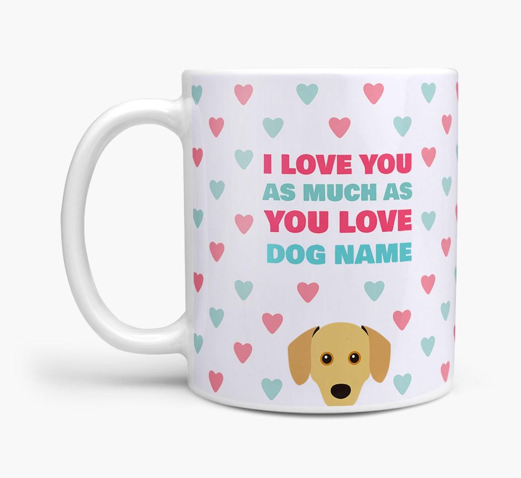 Personalised {breedFullName} 'I Love You As Much As You Love {dogsName}' Mug