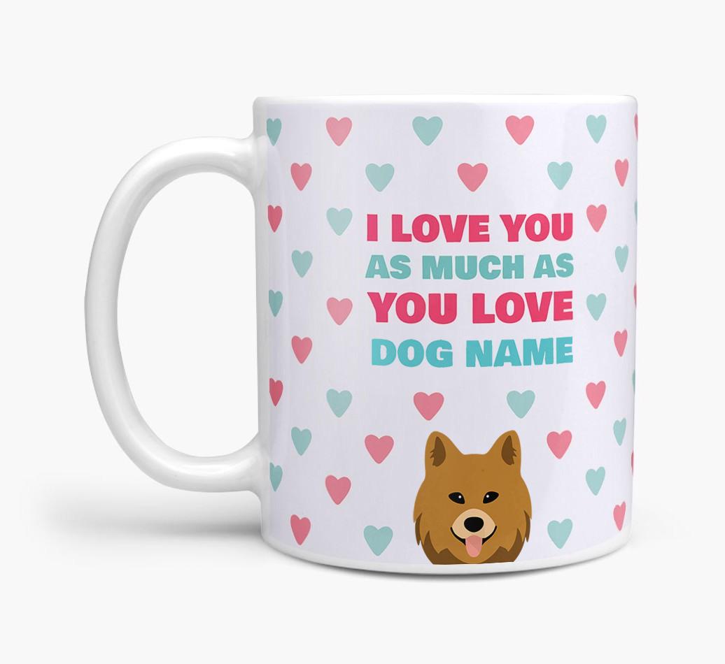 Personalised {breedFullName} 'I Love You As Much As You Love {dogsName}' Mug