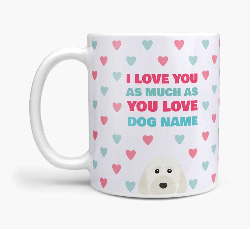 Personalised {breedFullName} 'I Love You As Much As You Love {dogsName}' Mug