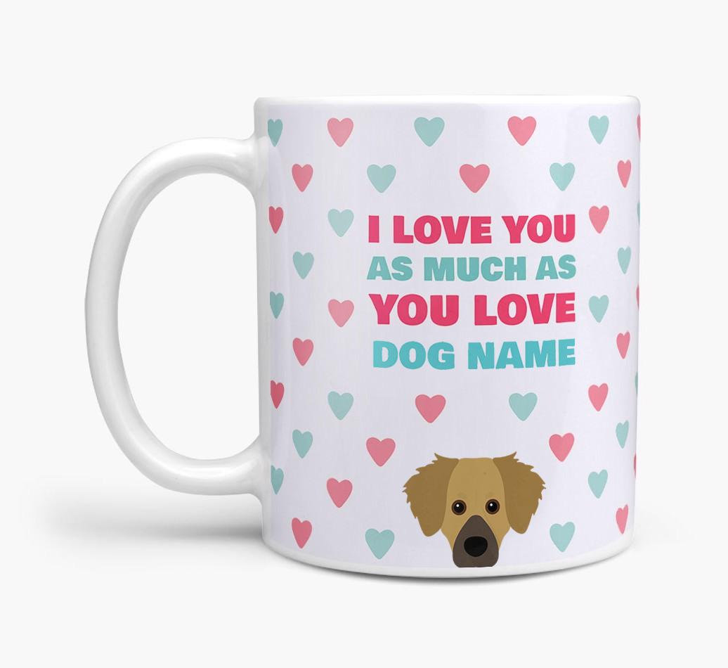 Personalised {breedFullName} 'I Love You As Much As You Love {dogsName}' Mug
