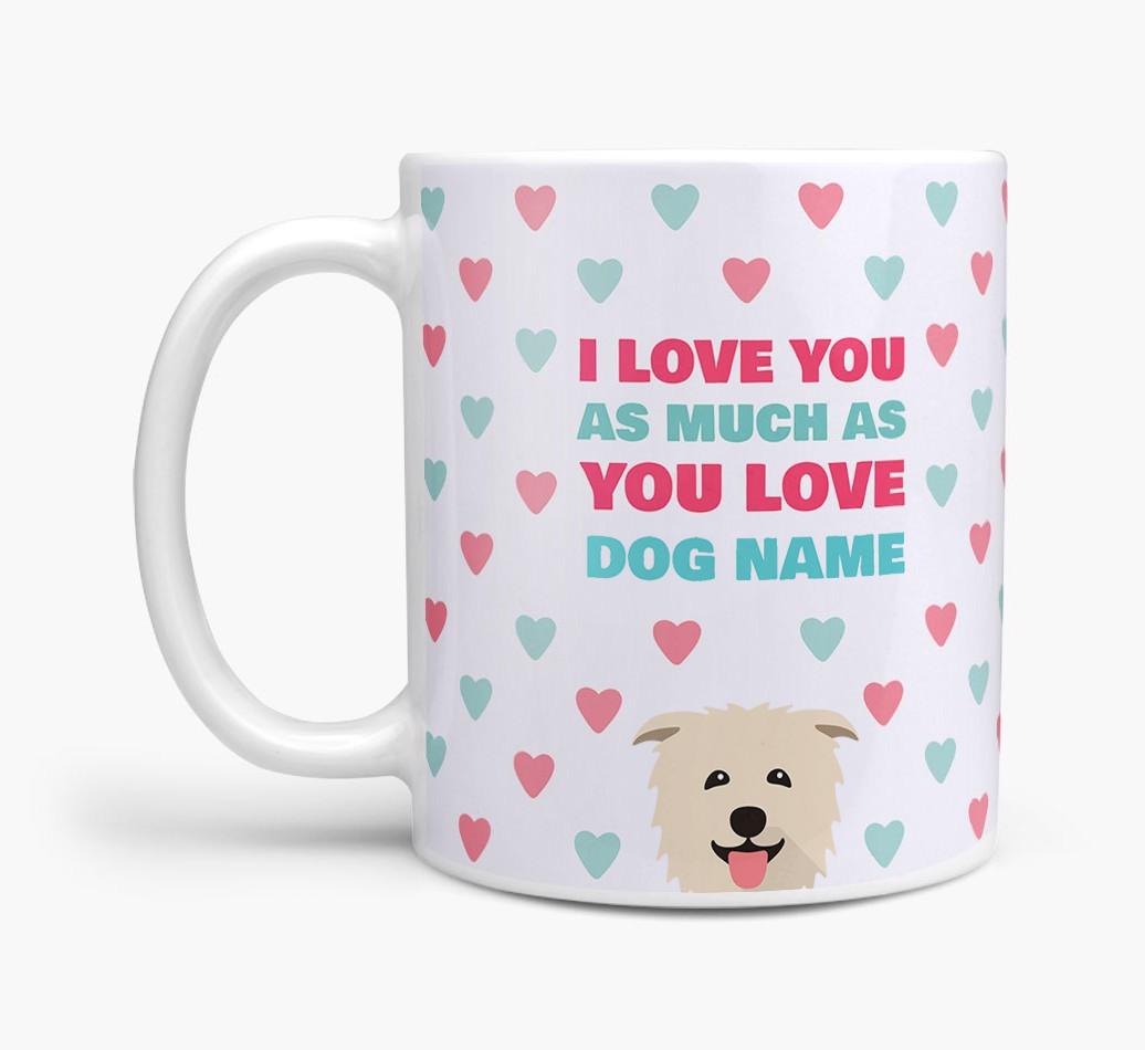 Personalised {breedFullName} 'I Love You As Much As You Love {dogsName}' Mug