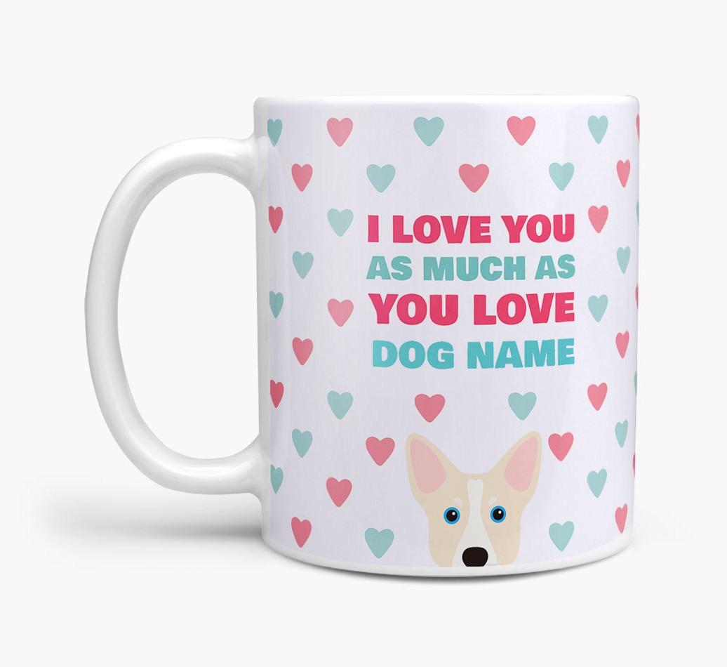 Personalised {breedFullName} 'I Love You As Much As You Love {dogsName}' Mug