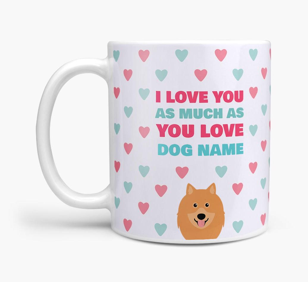 Personalised {breedFullName} 'I Love You As Much As You Love {dogsName}' Mug