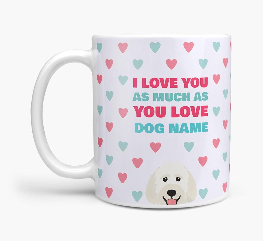 Personalised {breedFullName} 'I Love You As Much As You Love {dogsName}' Mug