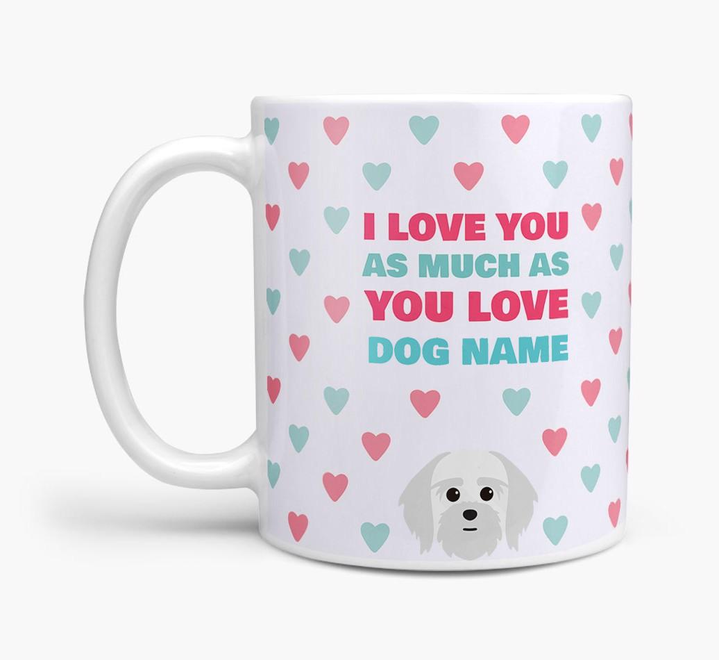 Personalised {breedFullName} 'I Love You As Much As You Love {dogsName}' Mug