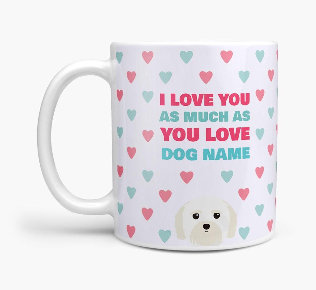 Personalised {breedFullName} 'I Love You As Much As You Love {dogsName}' Mug