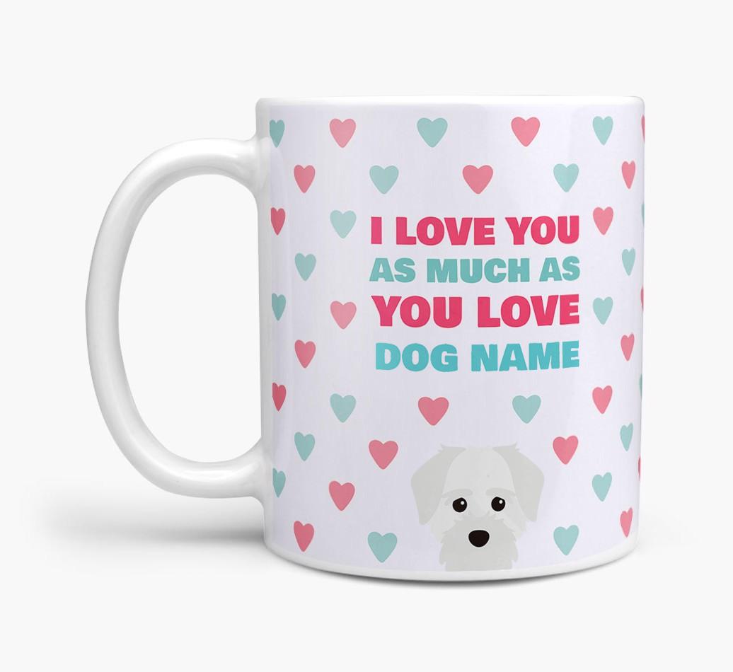 Personalised {breedFullName} 'I Love You As Much As You Love {dogsName}' Mug