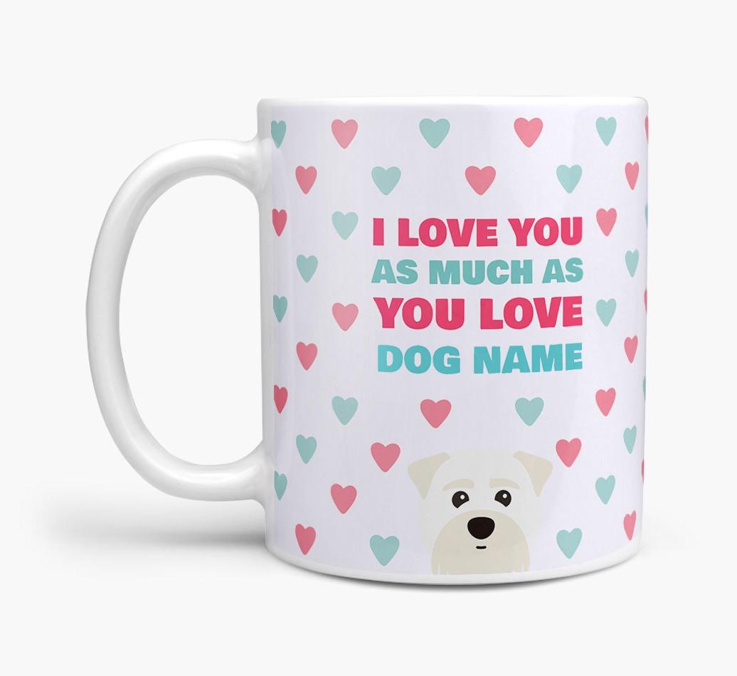 Personalised {breedFullName} 'I Love You As Much As You Love {dogsName}' Mug