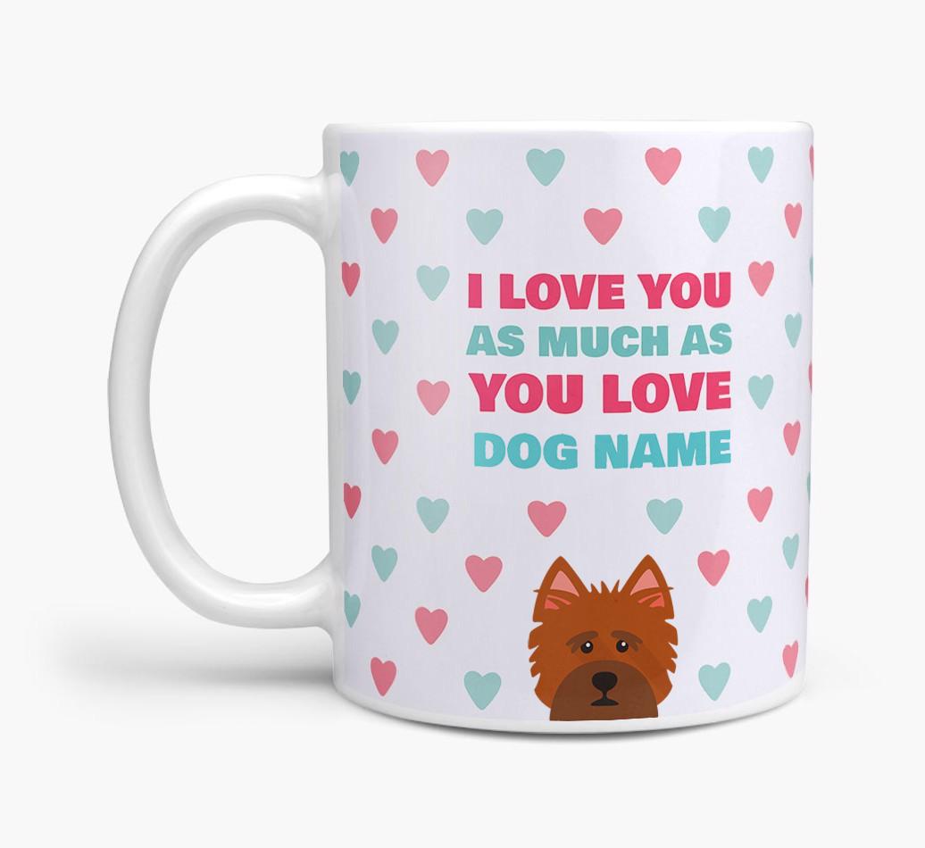 Personalised {breedFullName} 'I Love You As Much As You Love {dogsName}' Mug